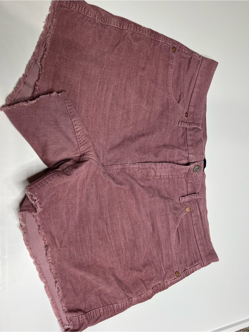 Gap mauve Pink Frayed Hem Corduroy Shorts 16